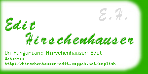 edit hirschenhauser business card